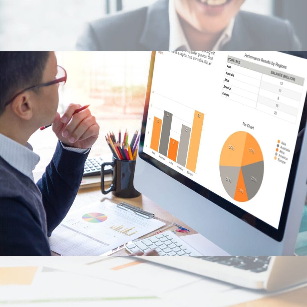 Small business reviewing digital ad performance on screen