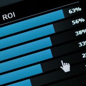 Marketing automation dashboard showing ROI
